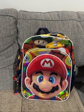 Super Mario Holographic Kids Backpack - COMES WITH SUPPLIES